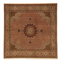 Tapis persan - Tabriz carré  - 206 x 206 cm - marron