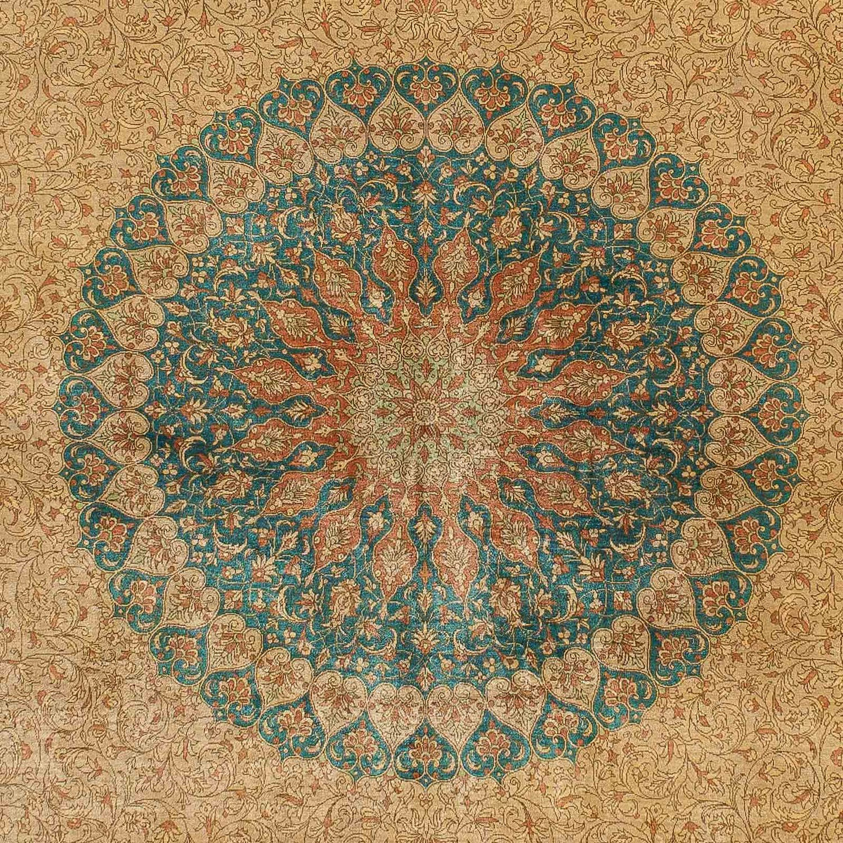 Seidenteppich - Ghom Seide - Premium 188 x 130 cm Teppichbrücke