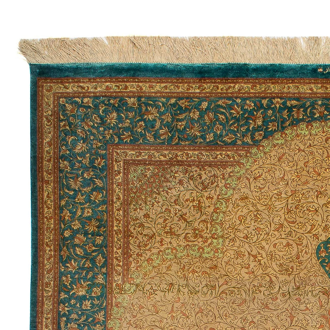 Tapis de Qom en soie Tapis 188x130cm - Tapis persan