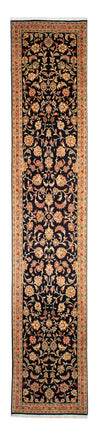 Tabriz - 50 Raj Tappeto 65x295cm - Tappeto persiano - Passatoia / Blu scuro / 65 x 295 cm Passatoia