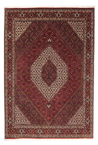 Tapis persan - Bidjar - 251 x 176 cm - rouge foncé