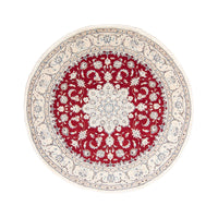 Tapis persan - Nain ronde  - 250 x 250 cm - rouge