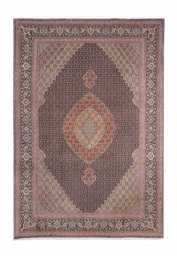 Tapis persan - Tabriz - 305 x 205 cm - bleu foncé