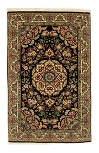 Tapis persan - Ghom - 166 x 105 cm - noir