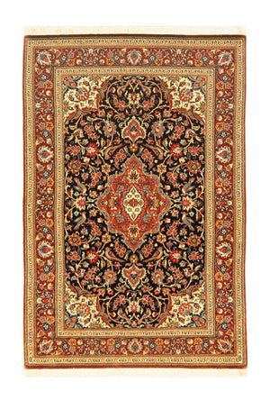 Perserteppich - Ghom 152 x 102 cm - schwarz