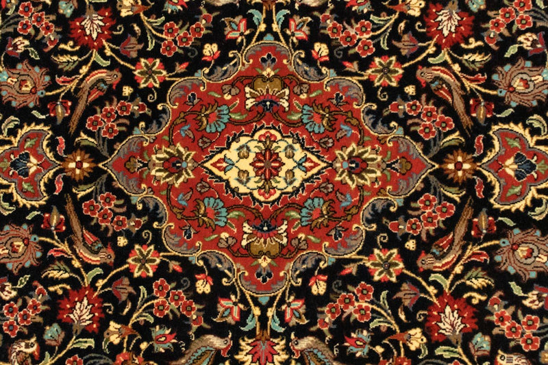 Perserteppich - Ghom 152 x 102 cm - schwarz
