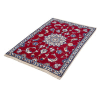 Tapis persan - Nain - 127 x 84 cm - rouge foncé