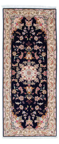 Tappeto corsia Tappeto Persero - Tabriz - Reale - 198 x 82 cm - blu scuro