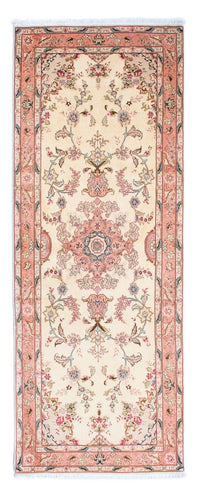Tapis de couloir Tapis persan - Tabriz - Royal - 221 x 82 cm - beige