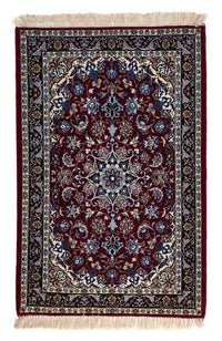 Tappeto Persero - Isfahan - Premio - 108 x 70 cm - rosso scuro