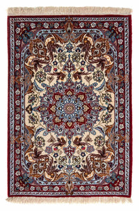 Tappeto Persero - Isfahan - Premio - 100 x 73 cm - rosso scuro