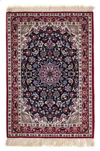 Tappeto Persero - Isfahan - Premio - 104 x 73 cm - rosso scuro