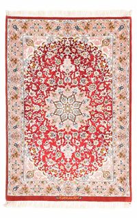 Tappeto Persero - Isfahan - Premio - 123 x 83 cm - rosso
