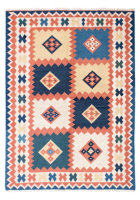 Kelim Teppich - Oriental 212 x 155 cm - blau
