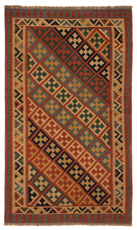 Tapis Kelim - Oriental - 218 x 145 cm - marron