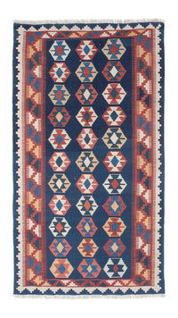 Tappeto corsia Tappeto Kelim - Orientale - 186 x 104 cm - blu