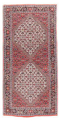Tapis persan - Bidjar - 152 x 75 cm - rouge clair