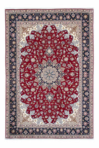 Tappeto Persero - Tabriz - Reale - 297 x 203 cm - rosso scuro