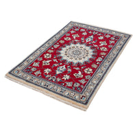 Tapis persan - Nain - 134 x 89 cm - rouge foncé