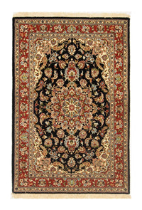 Tapis persan - Ghom - 146 x 100 cm - noir