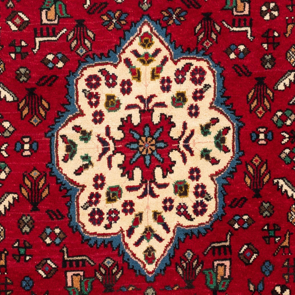 Perserteppich - Nomadic 148 x 102 cm - dunkelrot