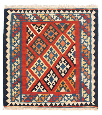 Kelim Teppich - Oriental 105 x 101 cm - rot
