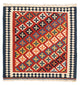 Kelim Teppich - Oriental 105 x 103 cm - dunkelrot