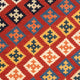 Kelim Teppich - Oriental 105 x 103 cm - dunkelrot