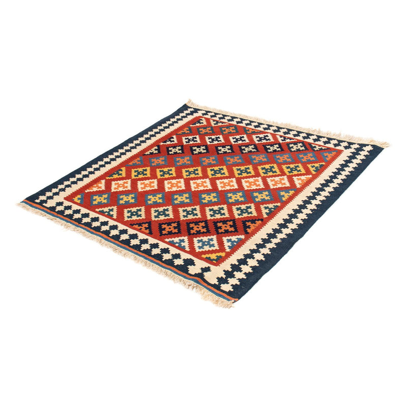 Kelim Teppich - Oriental 105 x 103 cm - dunkelrot