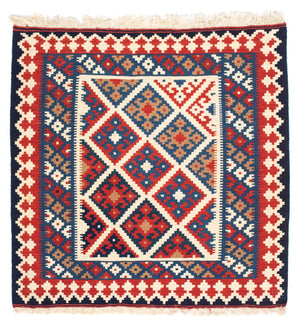 Kelim Teppich - Oriental 103 x 100 cm - mehrfarbig