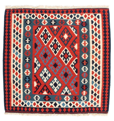 Kelim Teppich - Oriental 104 x 103 cm - dunkelrot