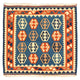Kelim Teppich - Oriental 102 x 95 cm - dunkelblau