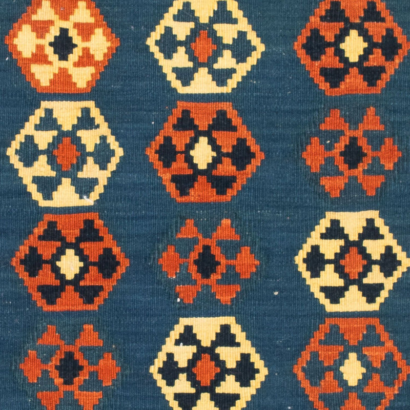 Kelim Teppich - Oriental 105 x 103 cm - dunkelblau