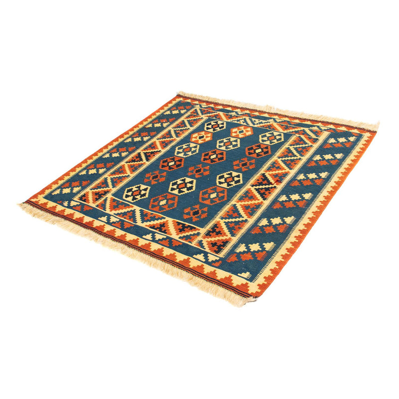 Kelim Teppich - Oriental 105 x 103 cm - dunkelblau