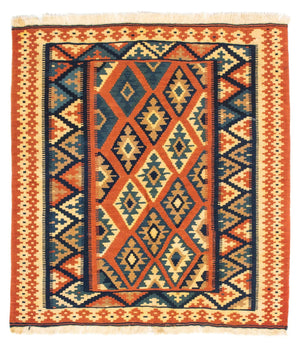 Kelim Teppich - Oriental 107 x 100 cm - rost
