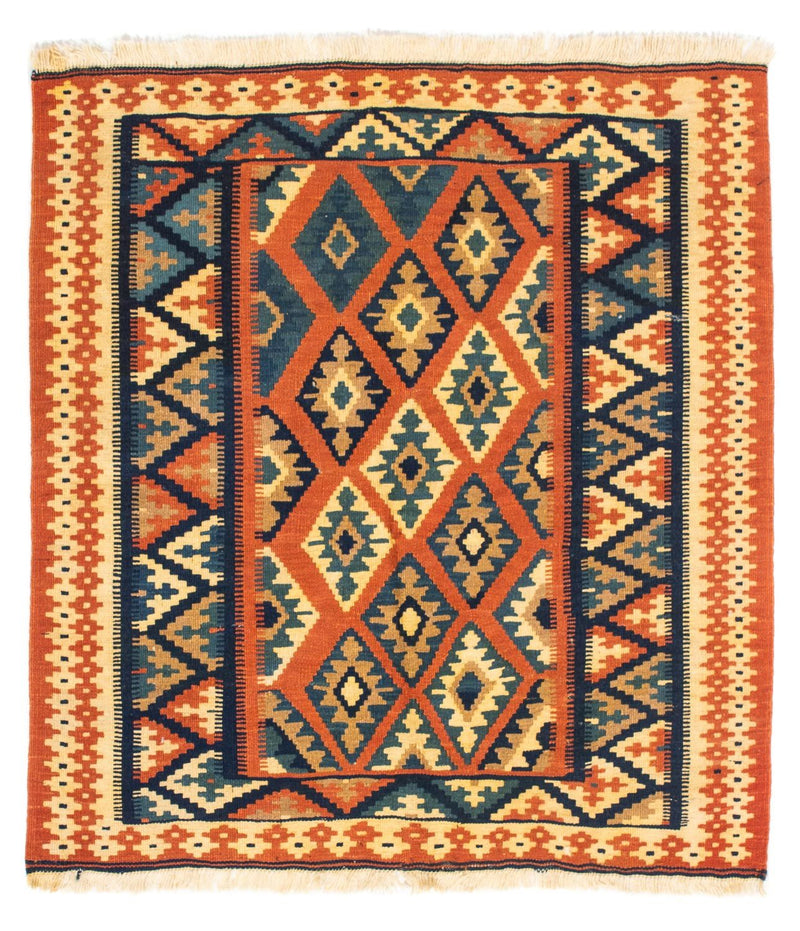 Kelim Teppich - Oriental 107 x 100 cm - rost