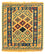 Kelim Teppich - Oriental 102 x 95 cm - gelb
