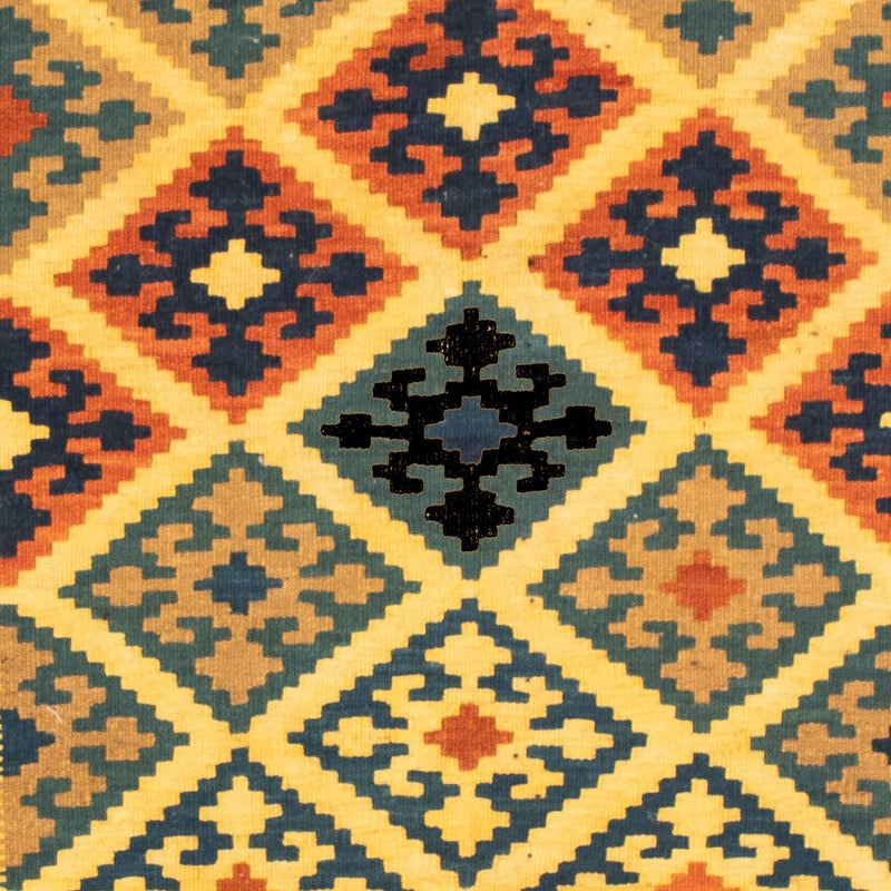 Kelim Teppich - Oriental 102 x 95 cm - gelb