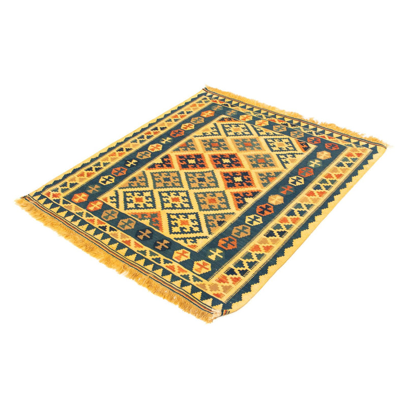 Kelim Teppich - Oriental 102 x 95 cm - gelb