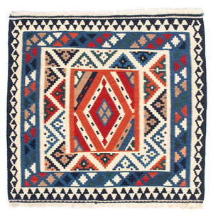 Kelim Teppich - Oriental 103 x 102 cm - hellblau