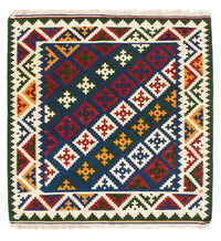 Tappeto Kelim - Orientale quadrato  - 104 x 102 cm - blu scuro