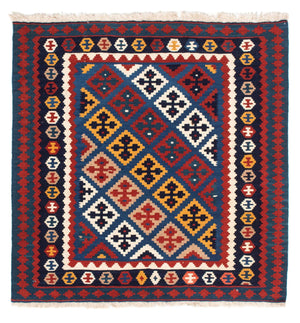 Kelim Teppich - Oriental 104 x 103 cm - dunkelblau