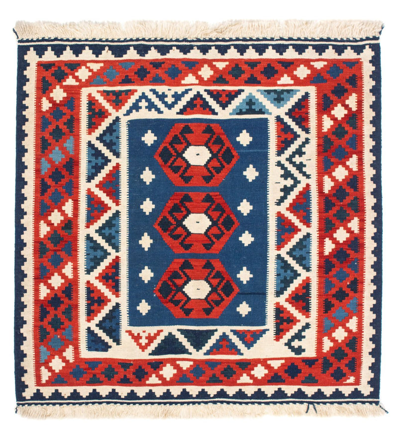 Kelim Teppich - Oriental 105 x 104 cm - dunkelblau