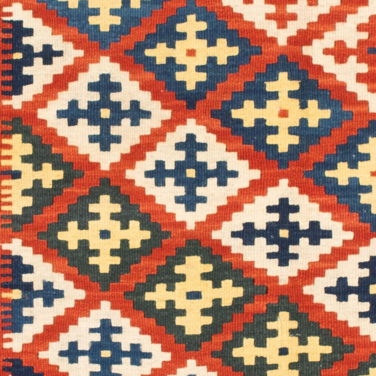 Kelim Teppich - Oriental 107 x 100 cm - dunkelrot