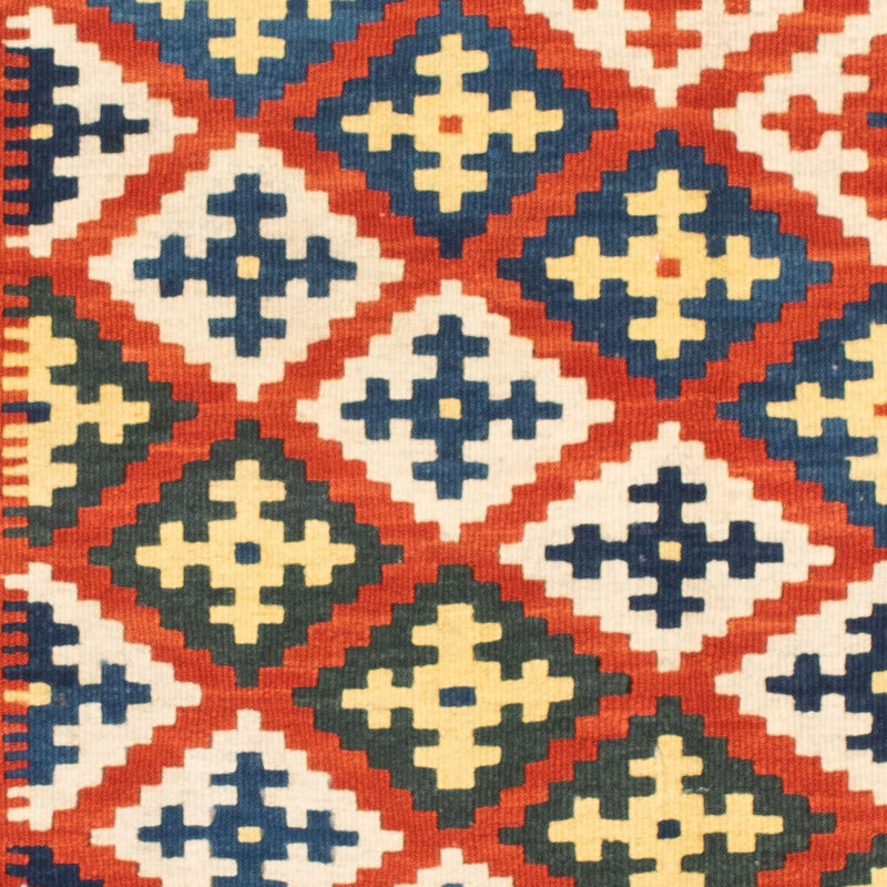 Kelim Teppich - Oriental 107 x 100 cm - dunkelrot