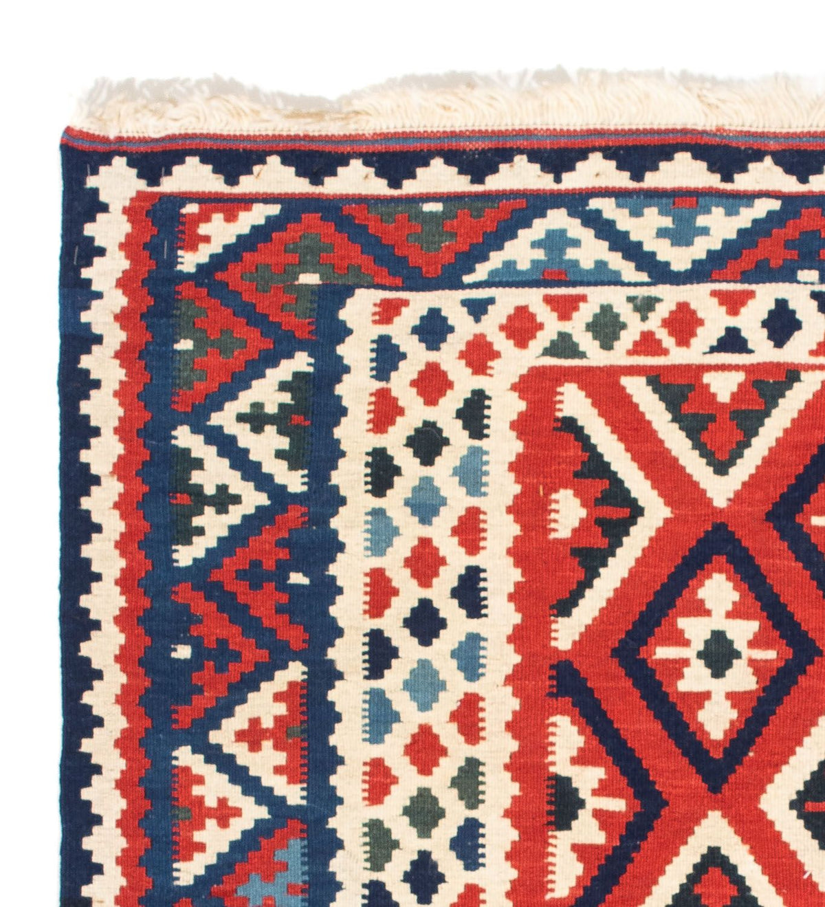 Kelim Teppich - Oriental 104 x 102 cm - dunkelrot