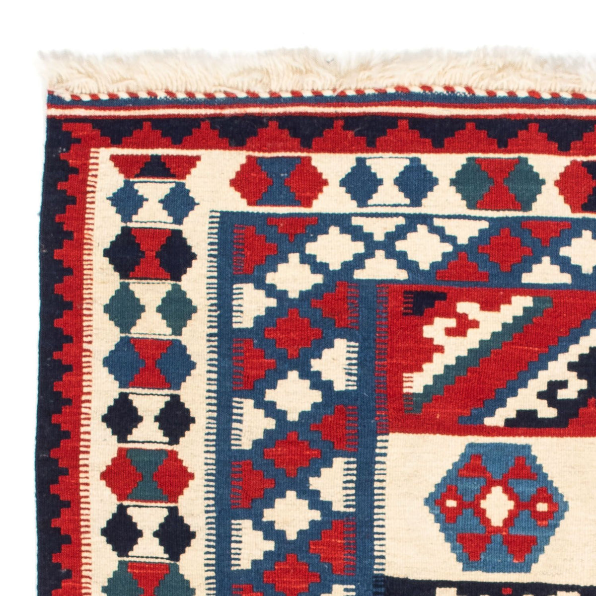 Kelim Teppich - Oriental 105 x 102 cm - dunkelblau