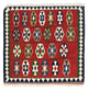 Kelim Teppich - Oriental 100 x 98 cm - dunkelrot