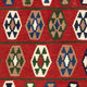 Kelim Teppich - Oriental 100 x 98 cm - dunkelrot