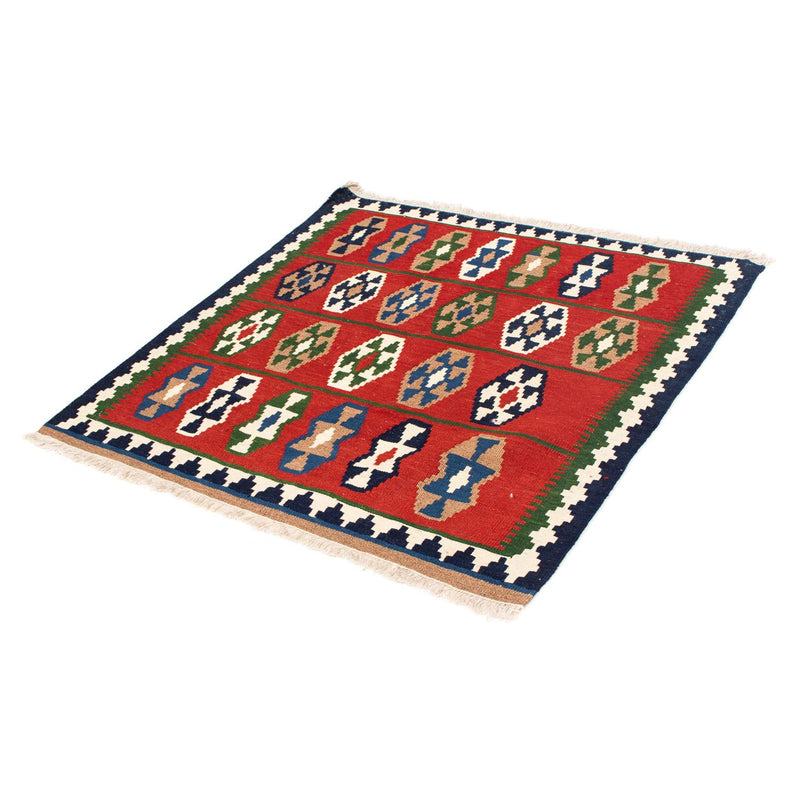 Kelim Teppich - Oriental 100 x 98 cm - dunkelrot